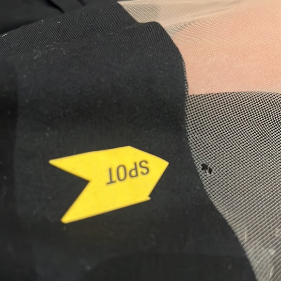 Michael Costello x REVOLVE Kira Midi Dress M Black Asymmetrical Cutout Mesh - Picture 8 of 9